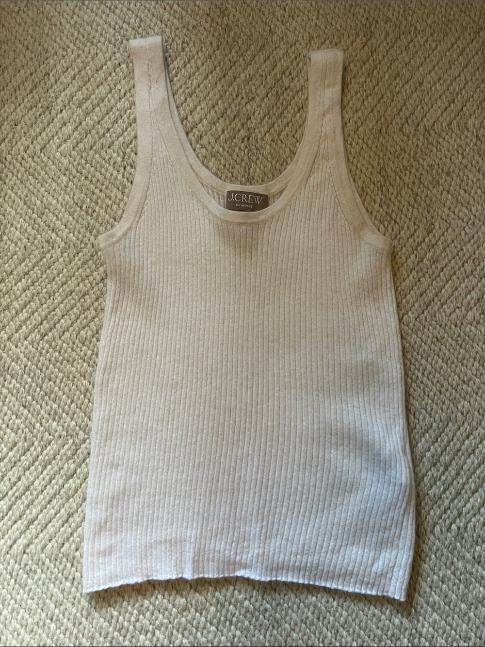 J. Crew ribbed cashmere tank top